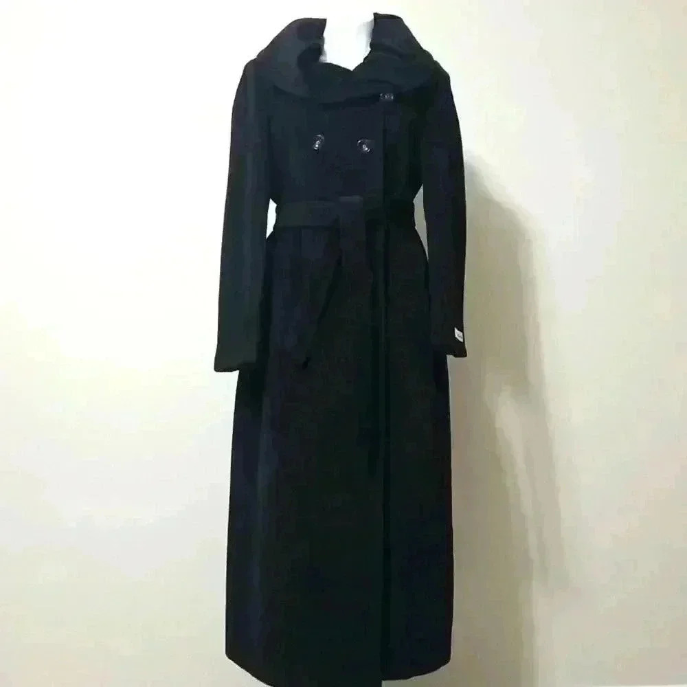 Calvin Klein Black Wool Coat